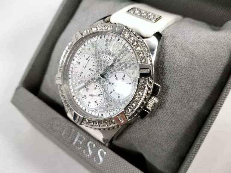 ZEGAREK GUESS W1160L4 RUBBER KARET WHITE + PUDEŁKO #IGŁA !