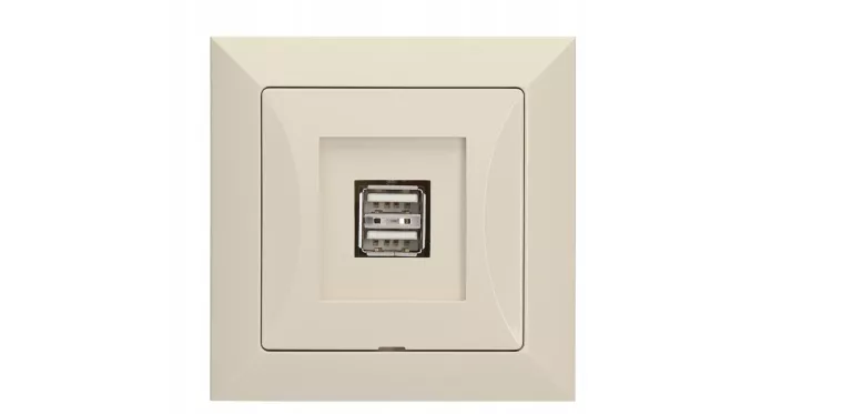 GNIAZDO PODWÓJNE USB ŁADOWARKA DO MP3 MP4 TABLET BIAŁY