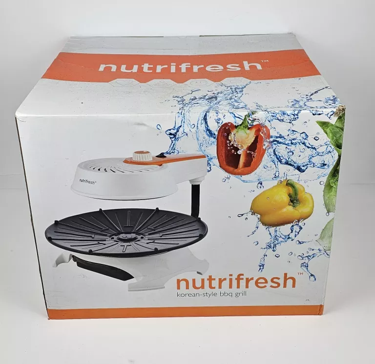 GRILL ELEKTRYCZNY NUTRIFRESH 1500W BIAŁY KOMPLET JAK NOWY!