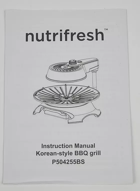 GRILL ELEKTRYCZNY NUTRIFRESH 1500W BIAŁY KOMPLET JAK NOWY!
