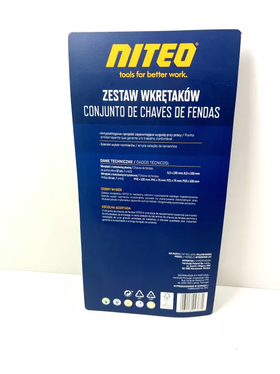 ZESTAW WKRĘTAKÓW NITEO TOOLS 6 ELEMENTÓW 6PSD0269-24
