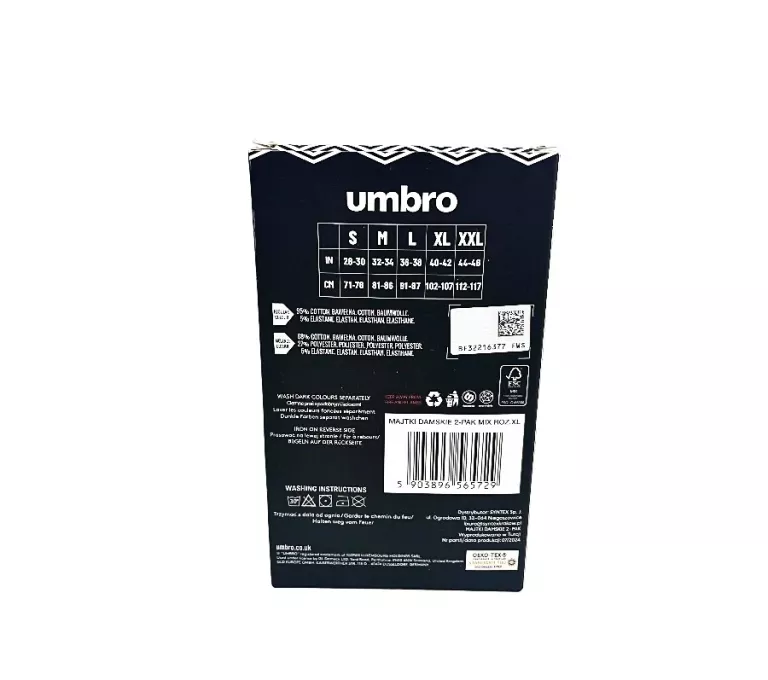 UMBRO MAJTKI DAMSKIE FIGI SPORTOWE 2-PAK ROZMIAR XL