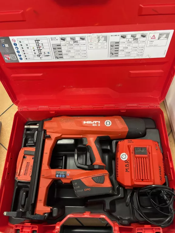 OSADZAK GWOŹDZIARKA HILTI BX 3-L 22V + HILTI C4/36-350 +2 X HILTI B22/5,2