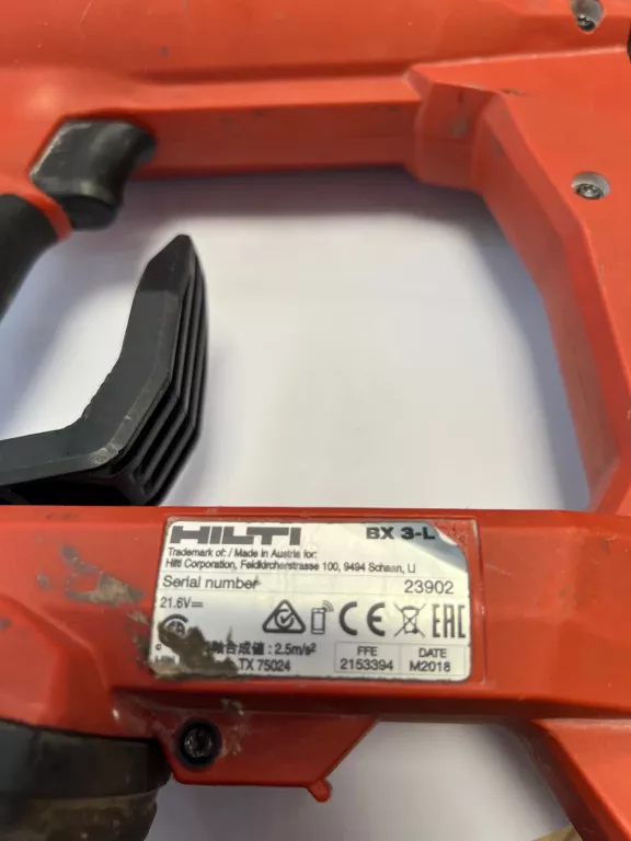 OSADZAK GWOŹDZIARKA HILTI BX 3-L 22V + HILTI C4/36-350 +2 X HILTI B22/5,2