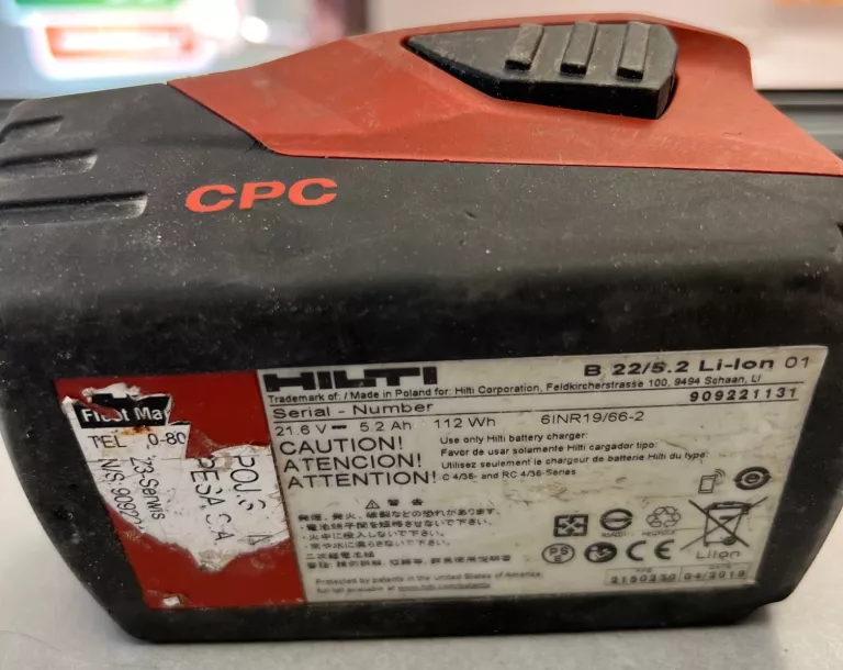 OSADZAK GWOŹDZIARKA HILTI BX 3-L 22V + HILTI C4/36-350 +2 X HILTI B22/5,2