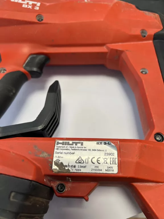 OSADZAK GWOŹDZIARKA HILTI BX 3-L 22V + HILTI C4/36-350 +2 X HILTI B22/5,2