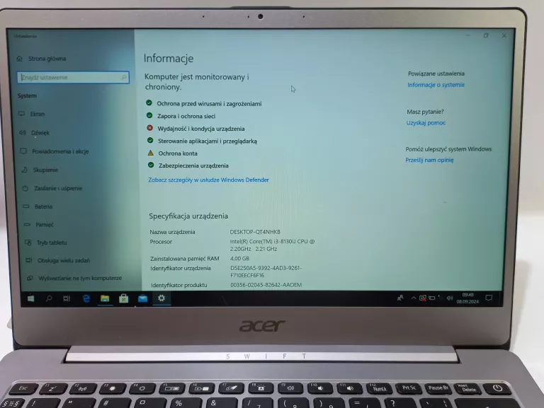 LAPTOP LAPTOP ACER SWIFT 3 SF313 14 " INTEL PENTIUM GOLD 4 GB /256 GB