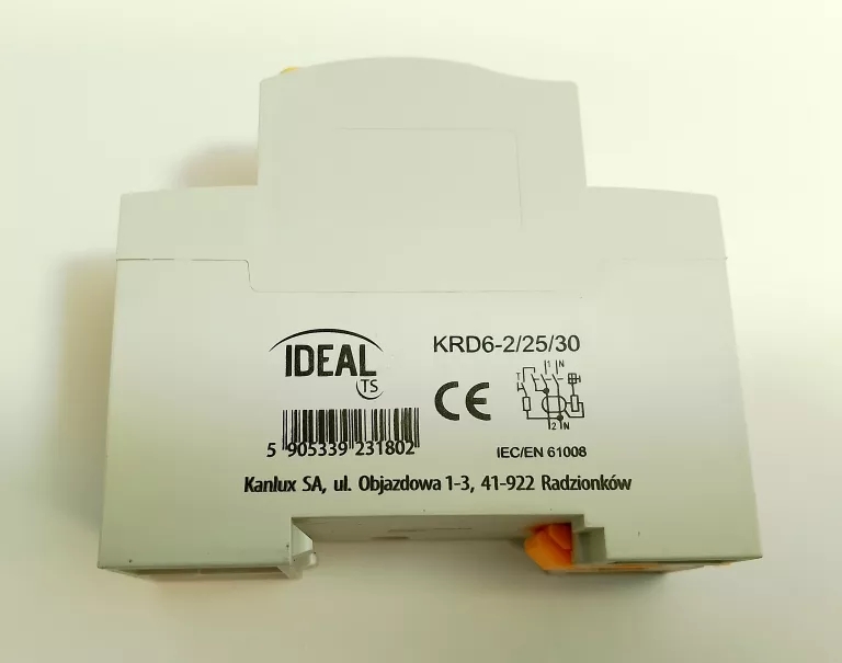 WYŁĄCZNIK RÓŻNICOWOPRĄDOWY 1-FAZOWY 25A 30MA 2P, TYP AC | IDEAL 23180