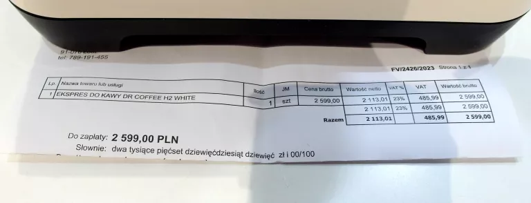 EKSPRES DO KAWY DR COFFEE H2 WHITE