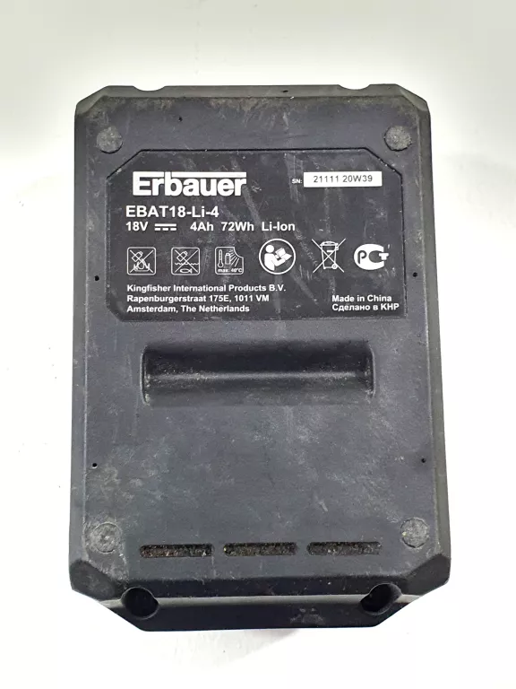 AKUMULATOR BATERIA ERBAUER 4AH 18V