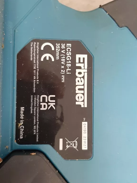PIŁA AKU ERBAUER ECSG18-LI - BODY
