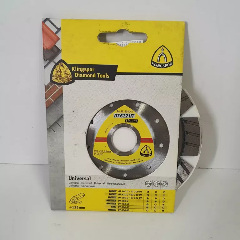 TARCZA DIAMENTOWA KLINGSPOR 334045 DT 612UT SEGMENTOWA 125X2,4X22,23MM