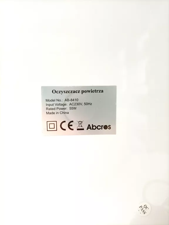 OCZYSZCZACZ POWIETRZA ABCROS AB-8410
