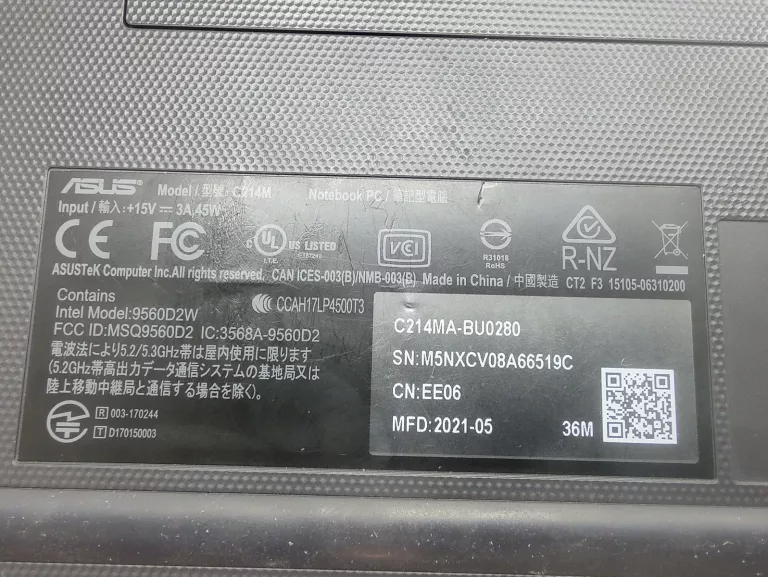 LAPTOP ASUS CHROMEBOOK C214M FLIP DOTYKOWY