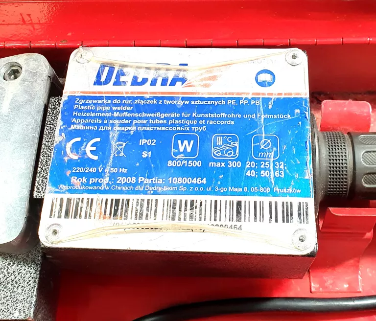 ZGRZEWARKA DO RUR DEDRA DED 7515 ZESTAW