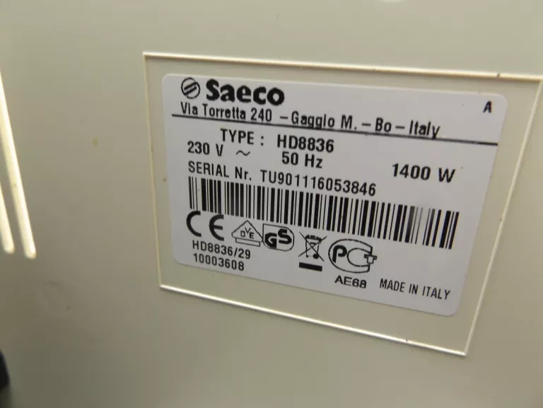 PHILIPS SAECO SYNTIA KAWIARKA HD8836
