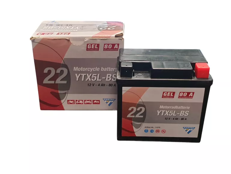 AKUMULATOR ŻELOWY CARTEC YTX5L-BS 4AH 80A