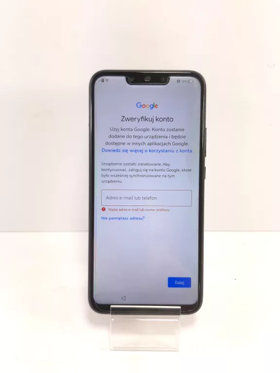 TELEFON HUAWEI MATE 20 LITE #USZKODZONY