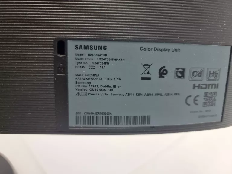 MONITOR SAMSUNG S234F354FHR