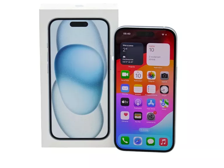 SMARTFON APPLE IPHONE 15 5G 512GB 6.1" NIEBIESKI BATERIA 98%