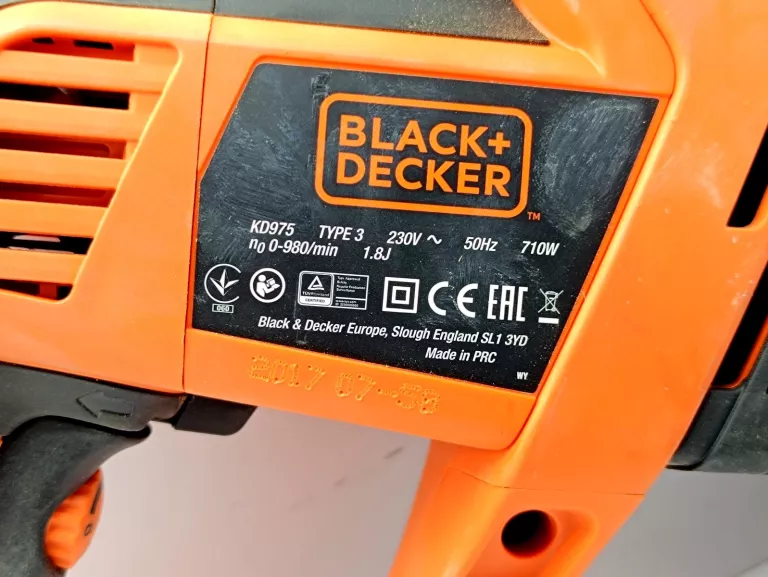 MŁOTOWIERTARKA BLACK&DECKER KD975 710W 1,8J #JAK NOWA