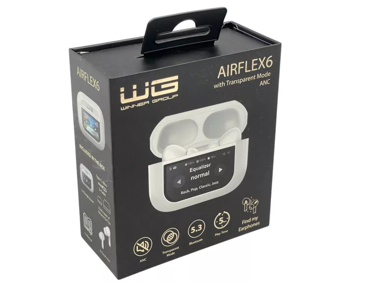 SŁUCHAWKI BLUETOOTH WG AIRFLEX6 ANC KOMPLET