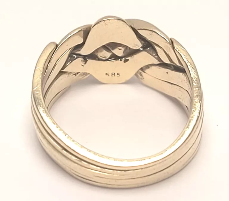 ZŁOTY PIERŚCIONEK 6-CZĘŚCI "PUZZLE RING - GOLANKA LIBANKA" 585 10,97G R.21