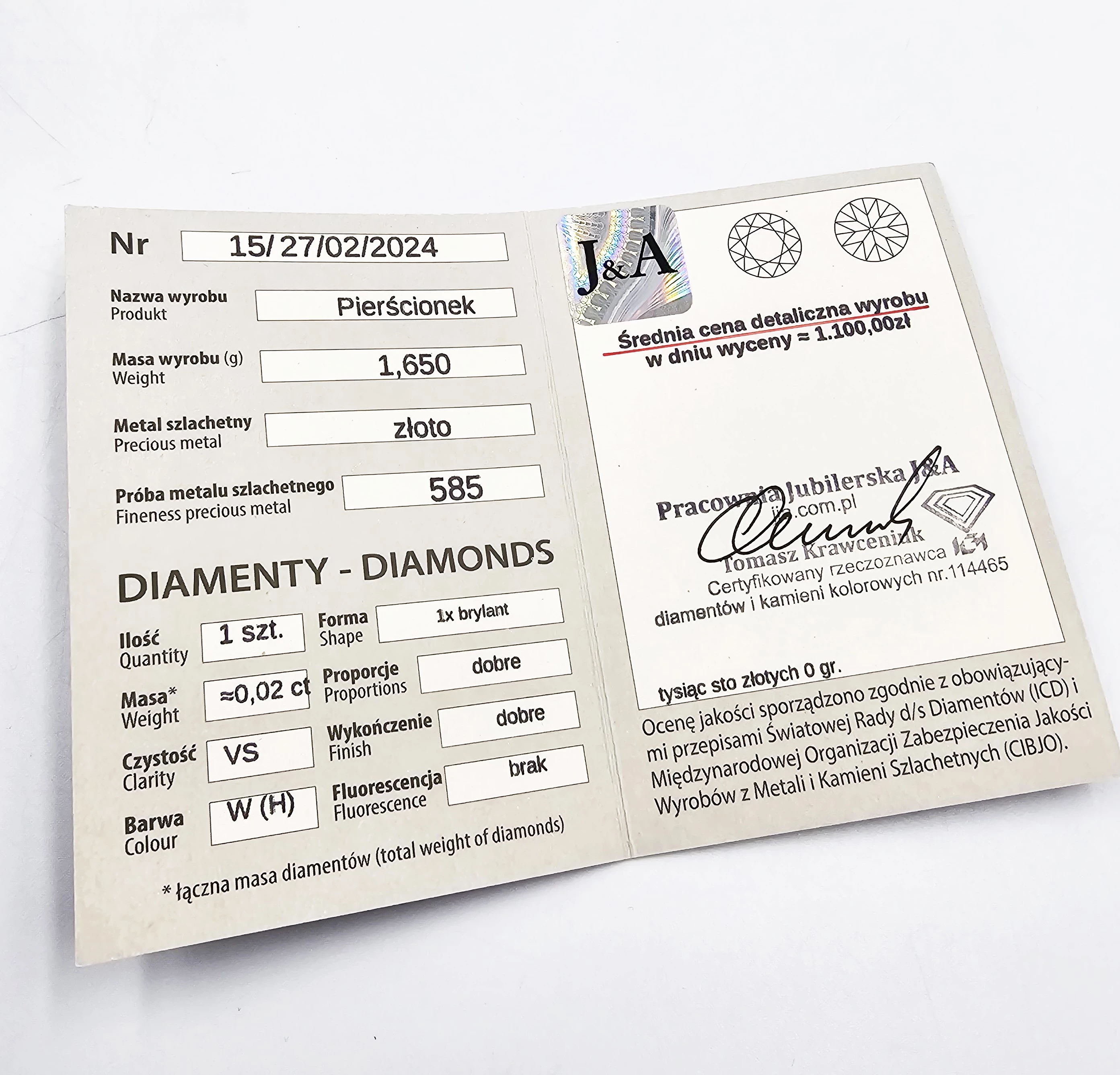 zloty-pierscionek-z-diamentem-165gr-p585-certyfikat-waga-165