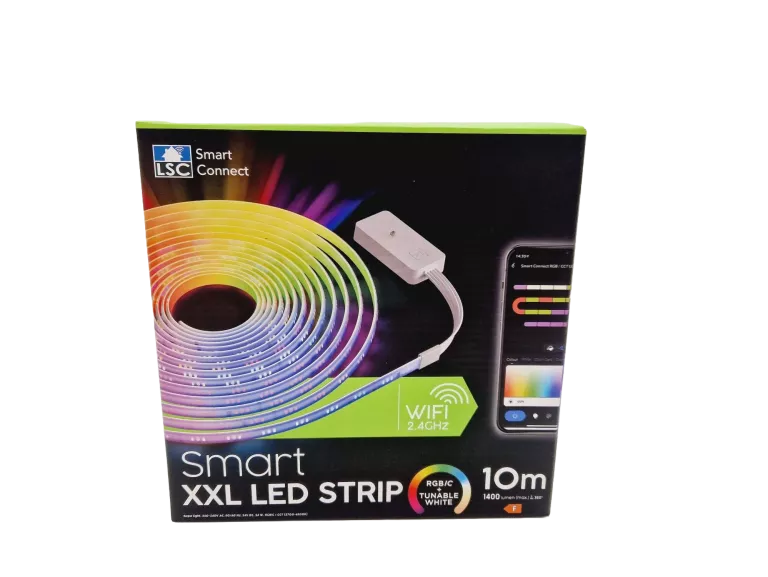 LSC MOCNA TAŚMA LED STRIP 10M RGB KOLORY Z PILOTEM 24W