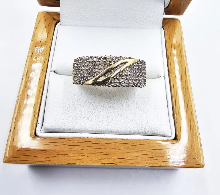 ZŁOTY PIERŚCIONEK Z BRYLANTAMI 8,11GR, P.585 + CERTYFIKAT