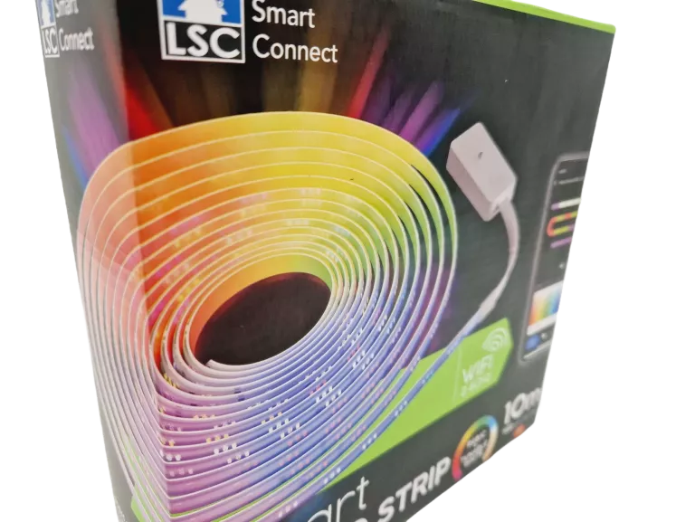 LSC MOCNA TAŚMA LED STRIP 10M RGB KOLORY Z PILOTEM 24W