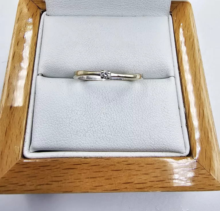 ZŁOTY PIERŚCIONEK Z DIAMENTEM 1.65GR, P.585 + CERTYFIKAT
