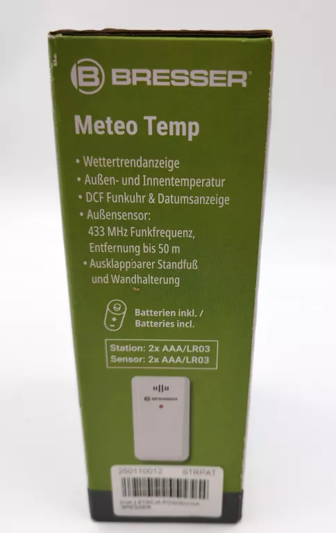 STACJA POGODOWA BRESSER METEO TEMP Z SYGNAŁEM RADIOWYM DCF