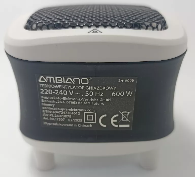 TERMOWENTYLATOR GNIAZDKOWY AMBIANO