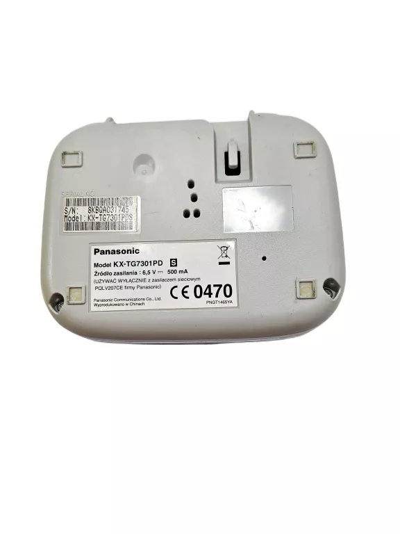 TELEFON SŁUCHAWKA PANASONIC Z PODSTAWKĄ KX-TGA731FX SREBRNE
