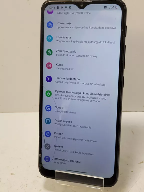 TELEFON MOTOROLA MOTO G10 64GB PĘKNIĘTA*