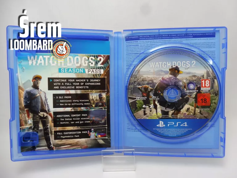 GRA WATCH DOGS 2 PS4, STAN BDB!