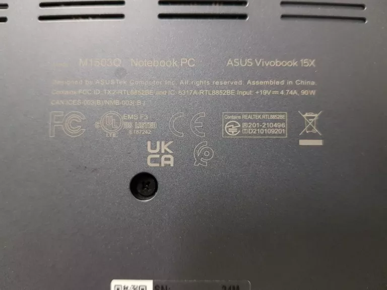 LAPTOP ASUS VIVOBOOK 15X M1503Q 15,6"/RYZEN5/16GB/512GB