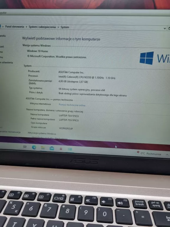 LAPTOP ASUS VIVOBOOK X540N CELERON N3350/4/250GB/WIN10