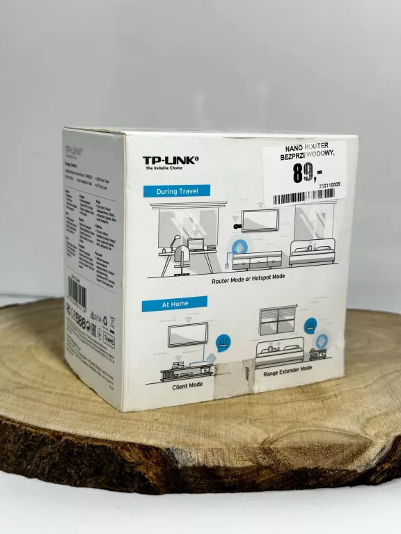 NANO ROUTER BEZPRZEWODOWY, STANDARD N, 300 MB/S TL-WR802N KOMPLET