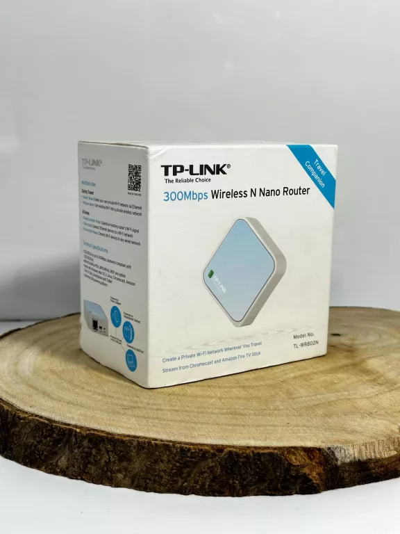 NANO ROUTER BEZPRZEWODOWY, STANDARD N, 300 MB/S TL-WR802N KOMPLET