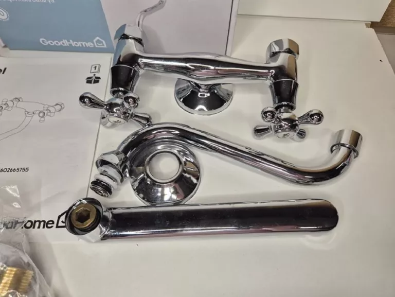 BATERIA UMYWALKOWA GOODHOME ŚCIENNA ETEL CHROM BX220AW