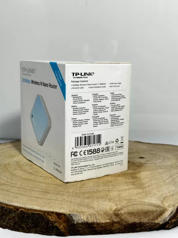 NANO ROUTER BEZPRZEWODOWY, STANDARD N, 300 MB/S TL-WR802N KOMPLET