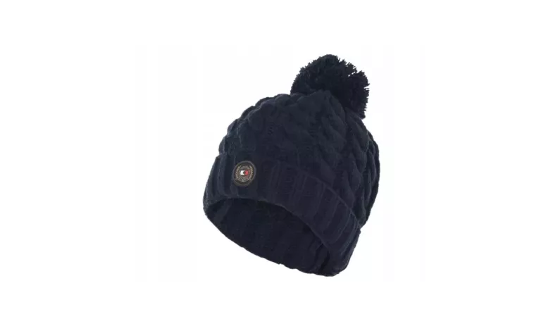 TOMMY HILFIGER CZAPKA DZIANINOWA DAMSKA EQUESTRIAN GRANATOWA 7630712717472