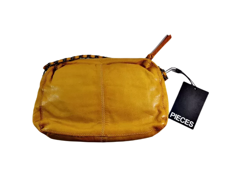 TOREBKA LISTONOSZKA PIECES MAŁA MUSZTARDOWA MIĘKKA 22 X 15 X 4,5 CM