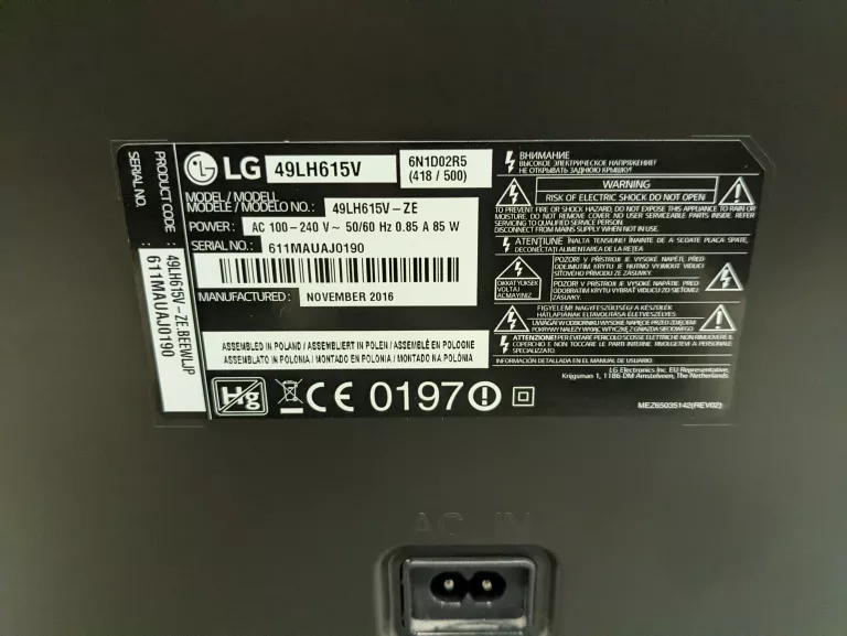 TELEWIZOR LG 49LH615V 49" LED FULL HD WEBOS SMART TV