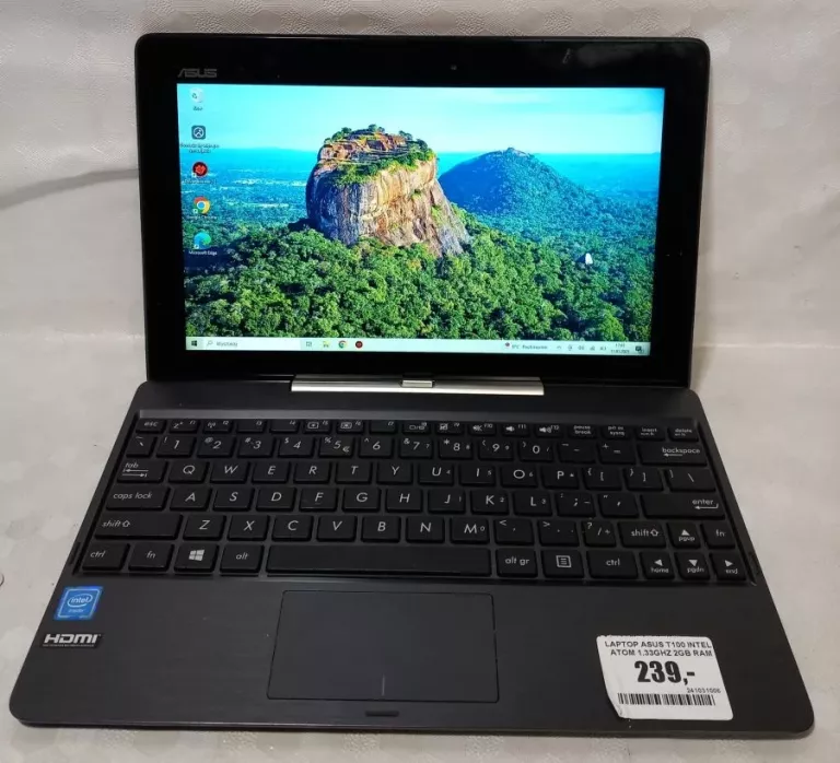 LAPTOP ASUS T100 INTEL ATOM 1.33GHZ 2GB RAM 32GB ŁAD