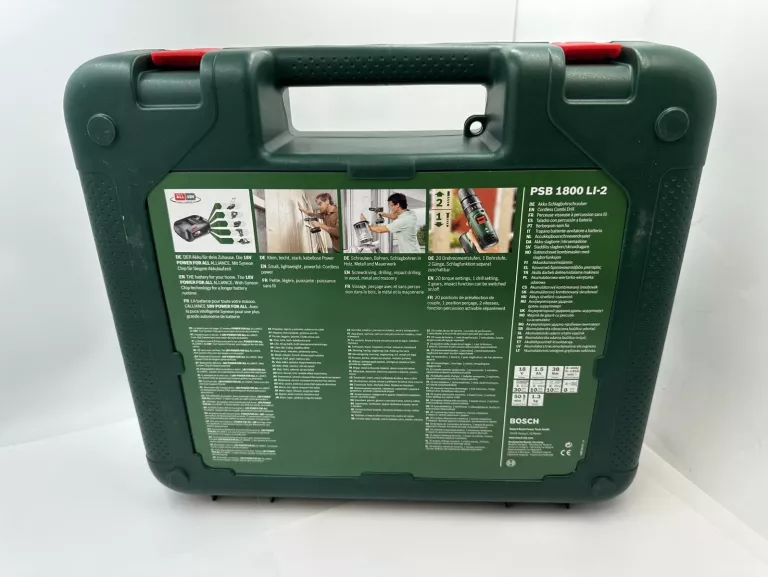 BOSCH PSB 1800 LI-2 WKRĘTARKA UDAROWA 38NM 18V 2X1,5AH WALIZKA