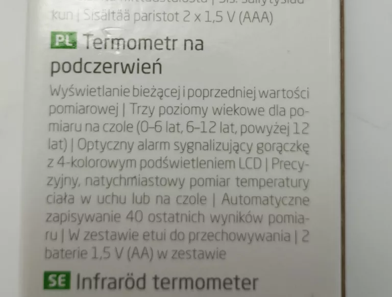 TERMOMETR TM A68 MEDISANA