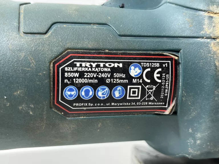 SZLIFIERKA KĄTOWA TRYTON TDS125BP 850W